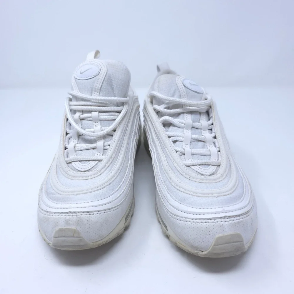 Nike Air Max 97 Triple White GS Sneakers 921522-104 Mens 6Y Womens 7.5